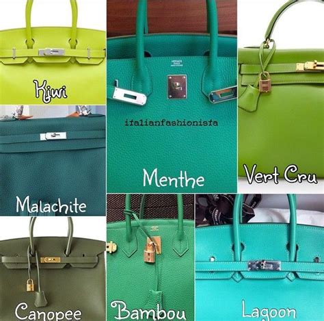 green hermes bag|Hermes bag color chart.